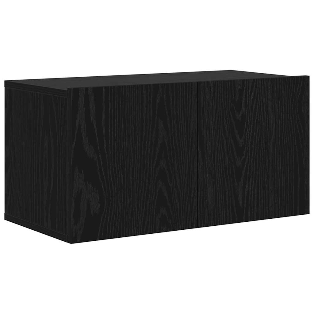 Televizora skapīšu komplekts Melns 60 x 30 x 30 cm Apstrādāta koksne