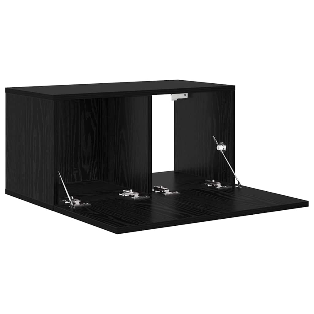 Televizora skapīšu komplekts Melns 60 x 30 x 30 cm Apstrādāta koksne