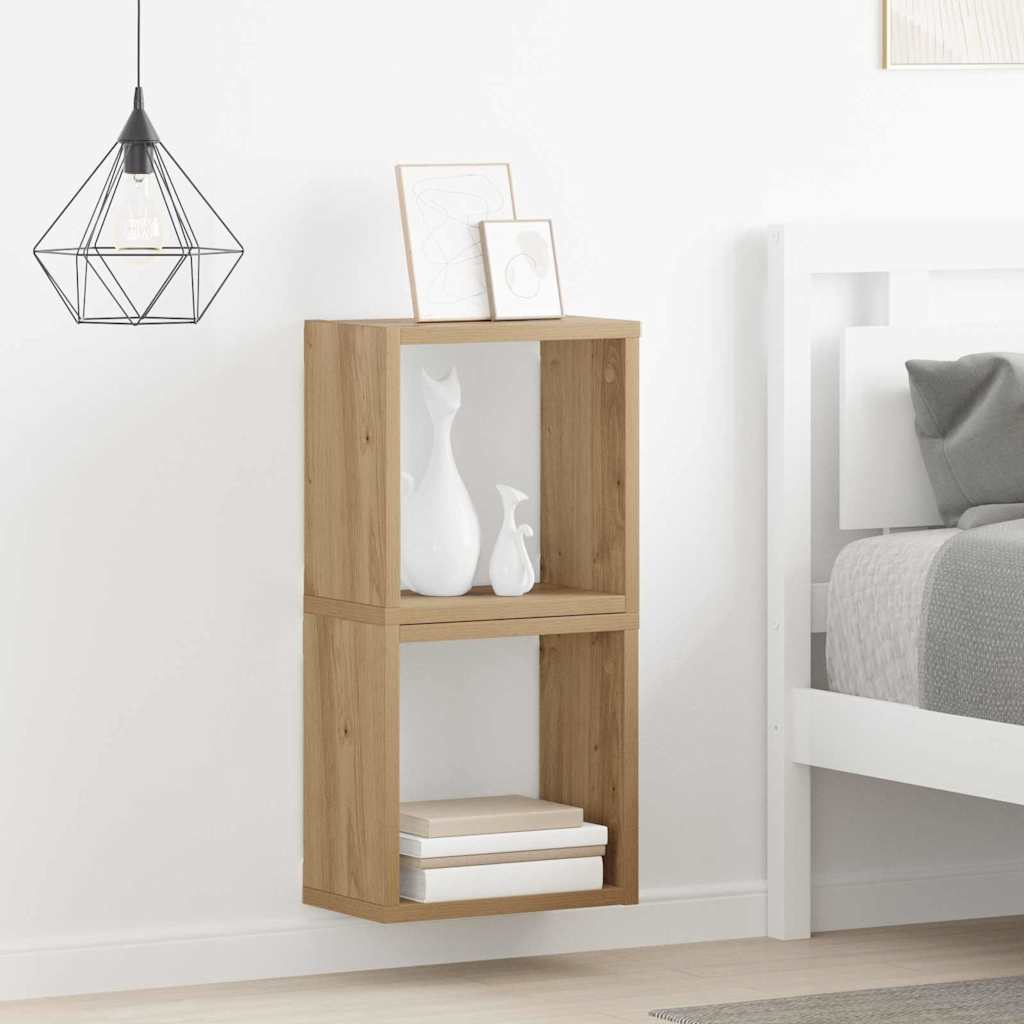 Wall shelves 2 pcs Artisan oak 26 x 15 x 26 cm