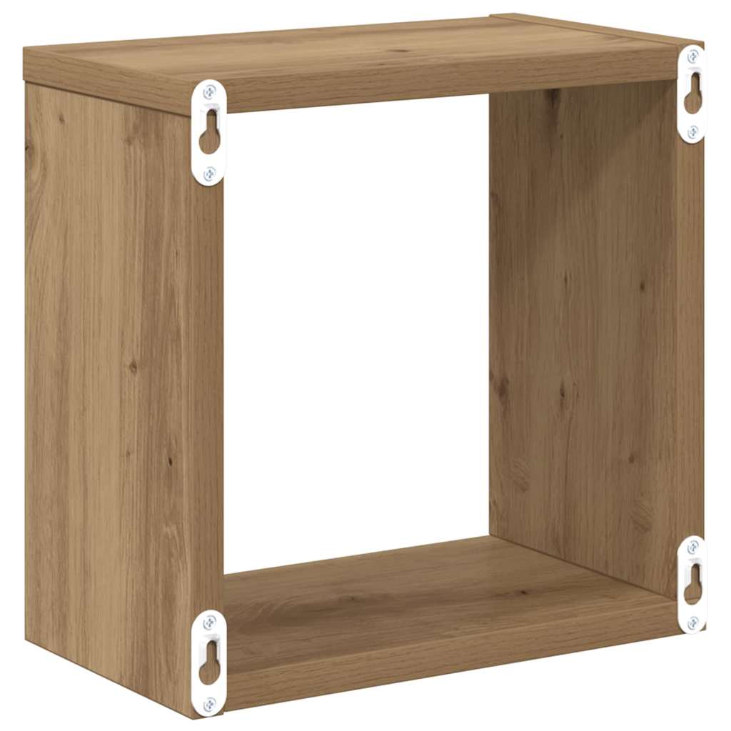 Wall shelves 2 pcs Artisan oak 26 x 15 x 26 cm