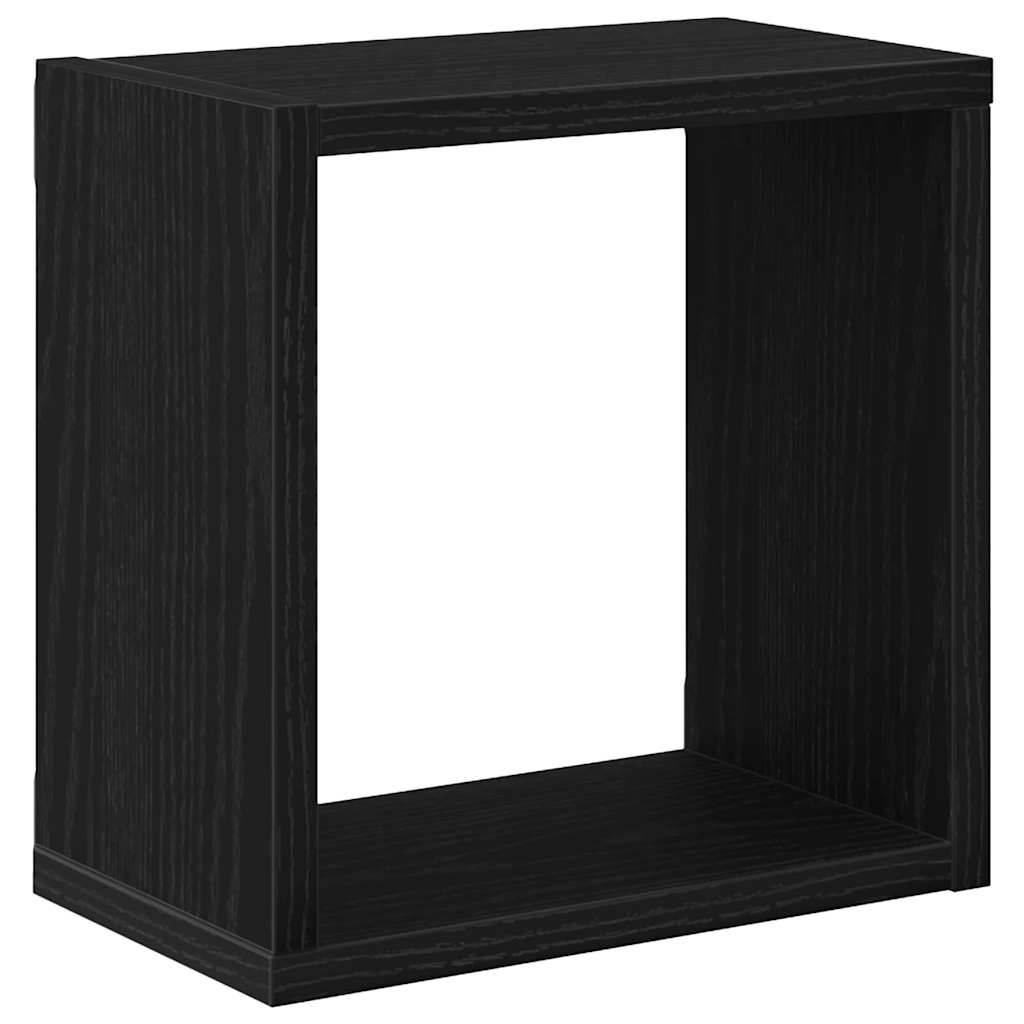 Sieninės lentynos 4 pcs Juodas ąžuolas 26 x 15 x 26 cm