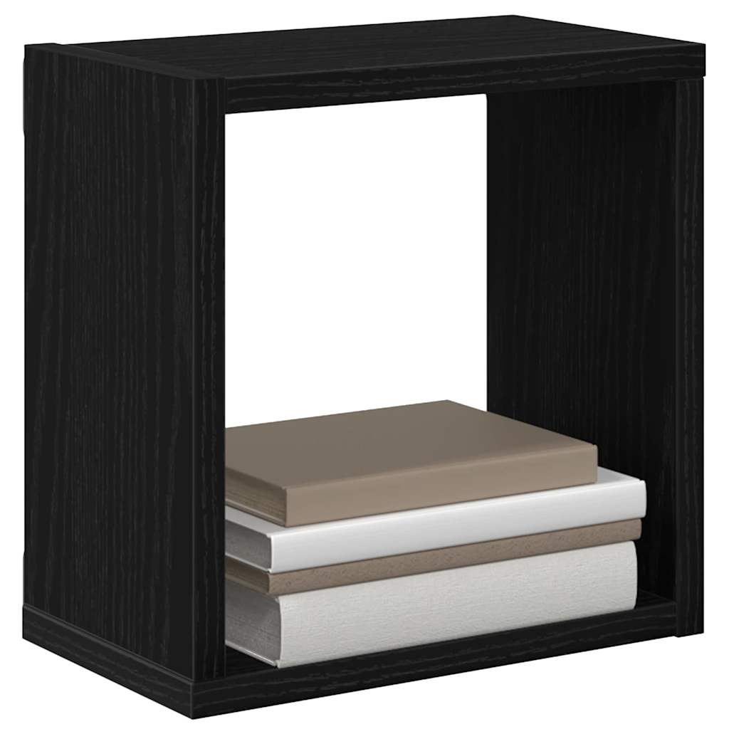 Sieninės lentynos 4 pcs Juodas ąžuolas 26 x 15 x 26 cm