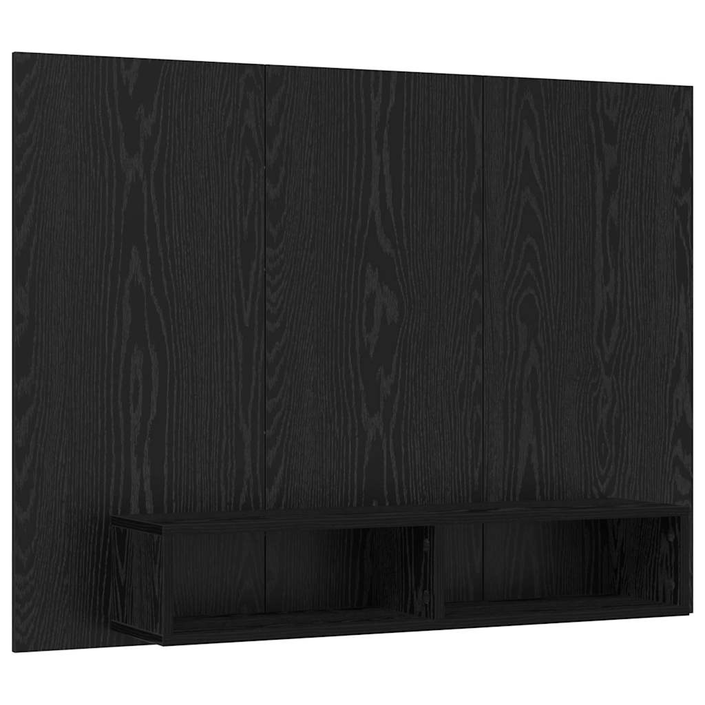 TV spintelių komplektas Juodas ąžuolas 120 x 23,5 x 90 cm