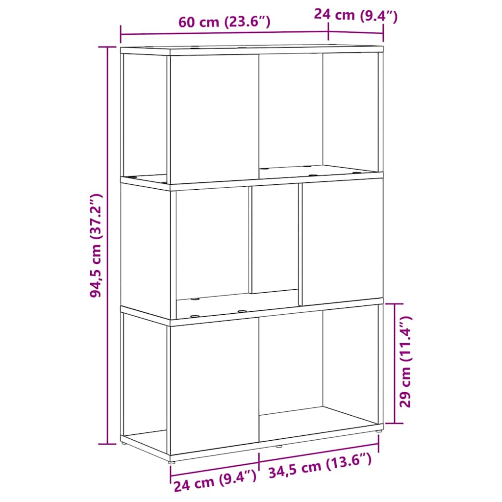 TV skapju komplekts Melns 60 x 24 x 94,5 cm