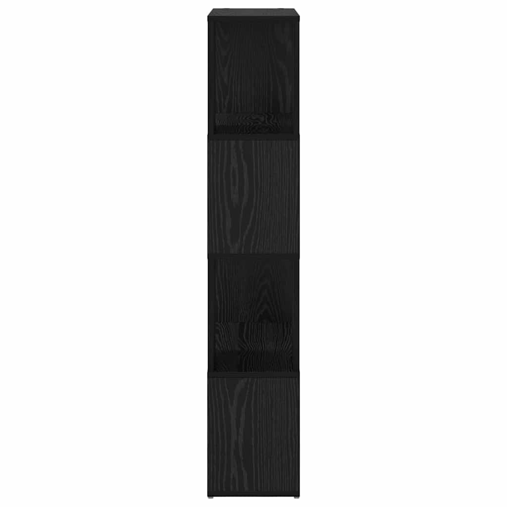 TV skapju komplekts melns 60 x 24 x 125,5 cm