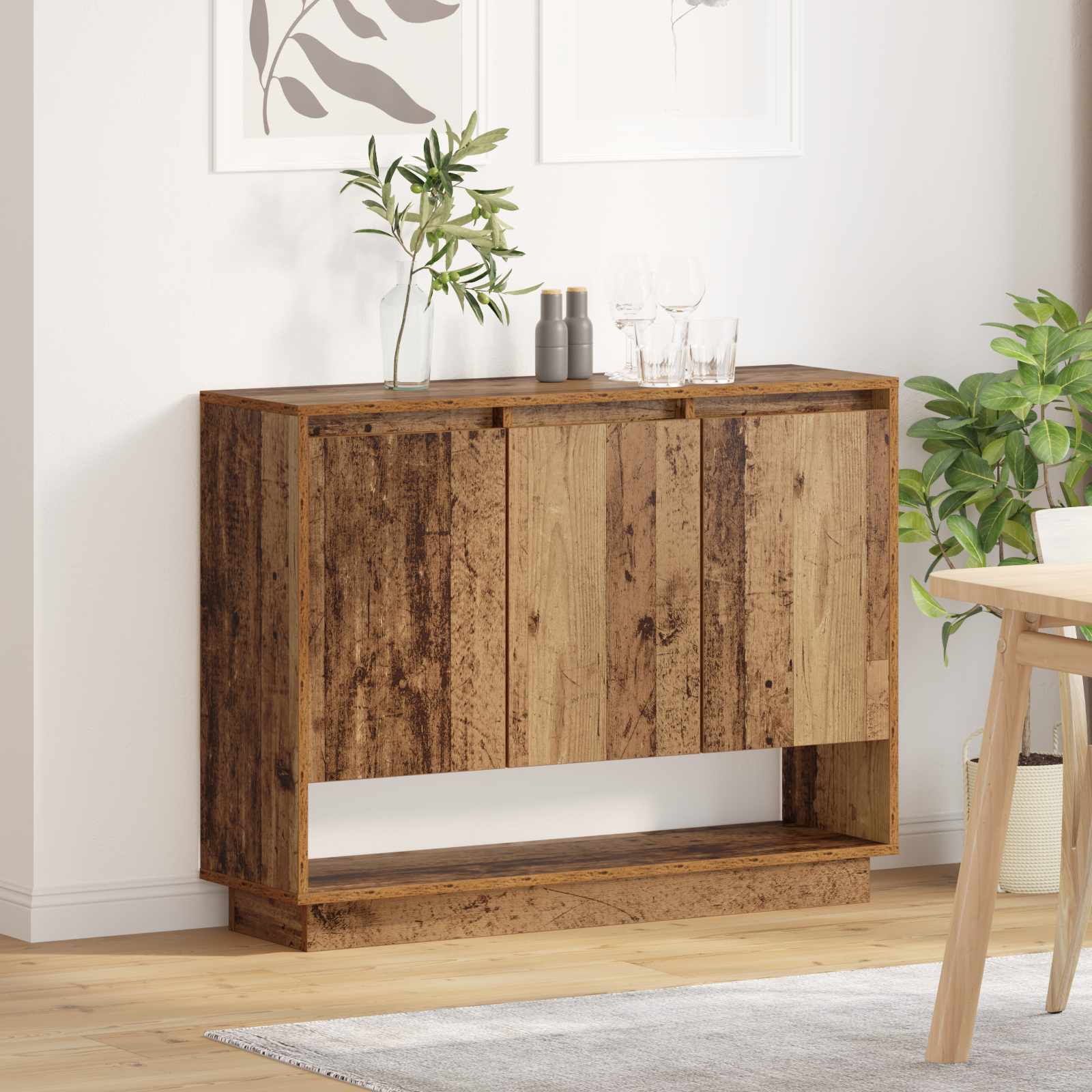 Cabinet Reclaimed wood 97 x 29 x 75 cm Solid wood