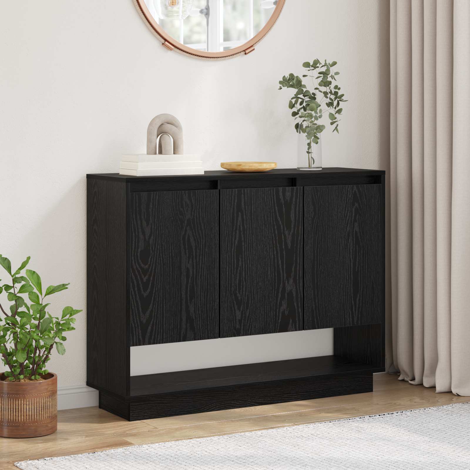 Black Kabalas Oak 97 x 29 x 75 cm Engineered wood