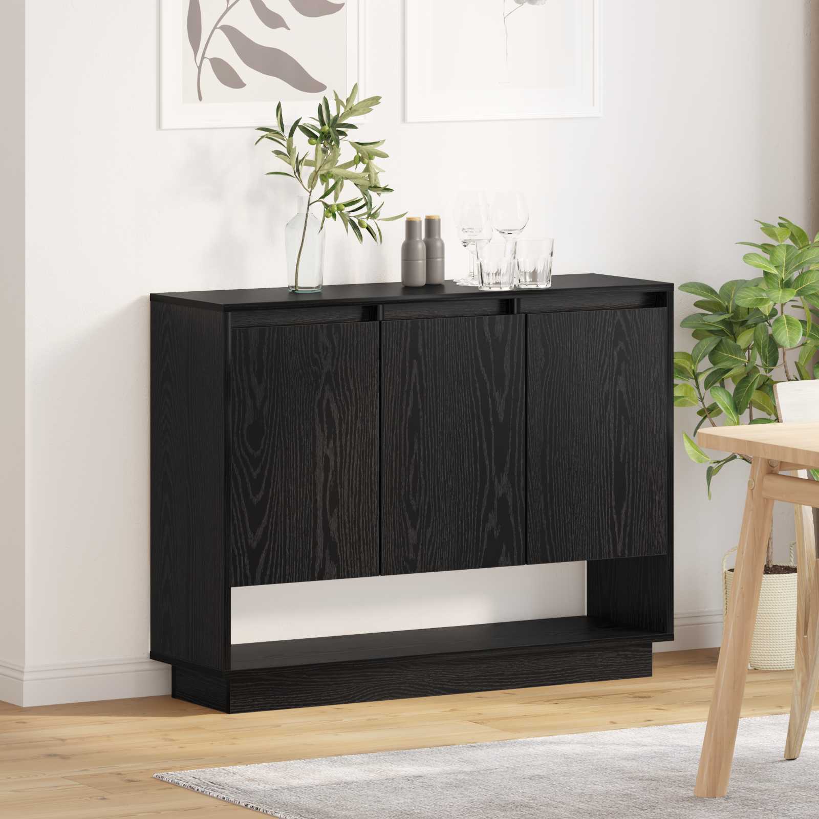 Black Kabalas Oak 97 x 29 x 75 cm Engineered wood