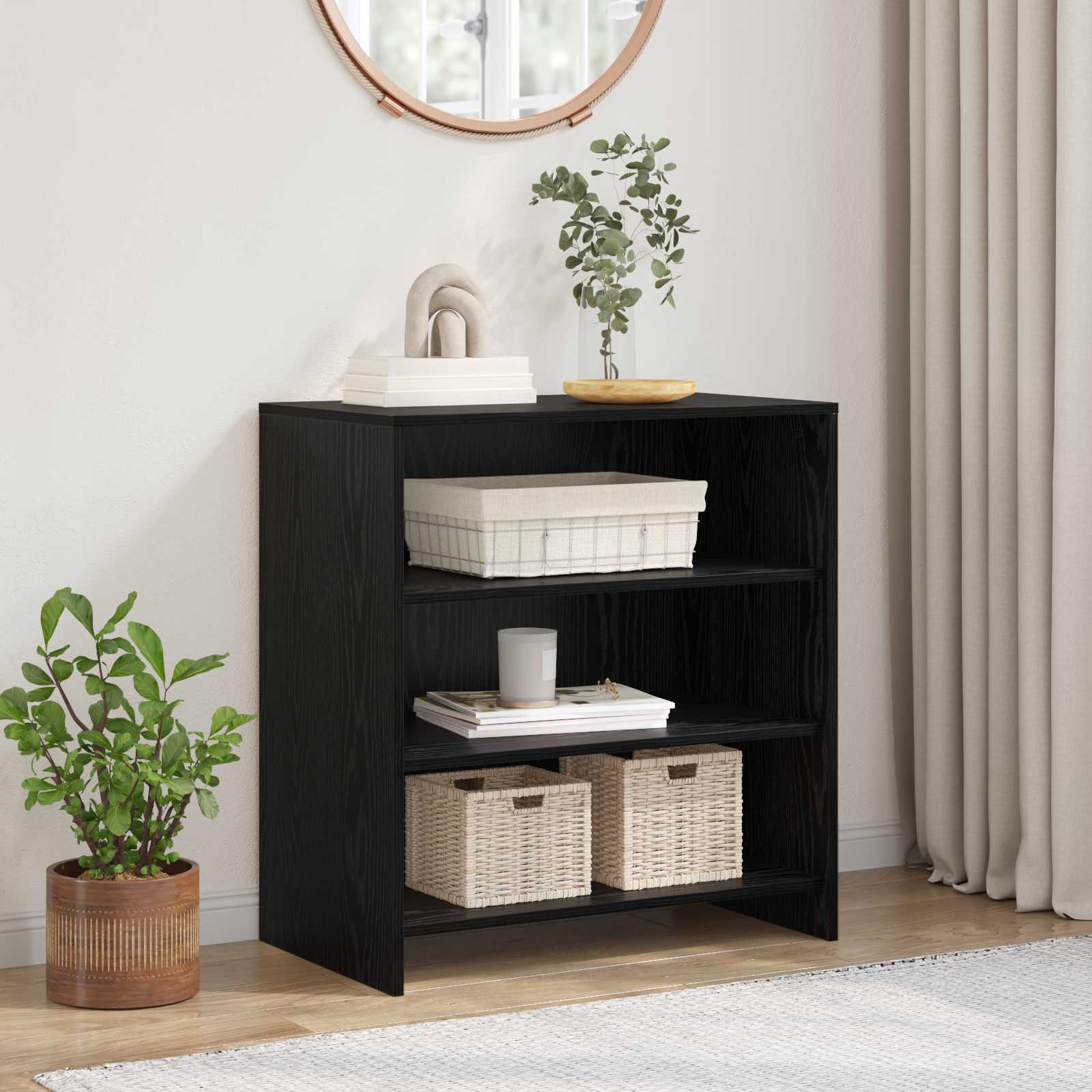 Sideboard Black 70 x 41 x 75 cm Engineered wood