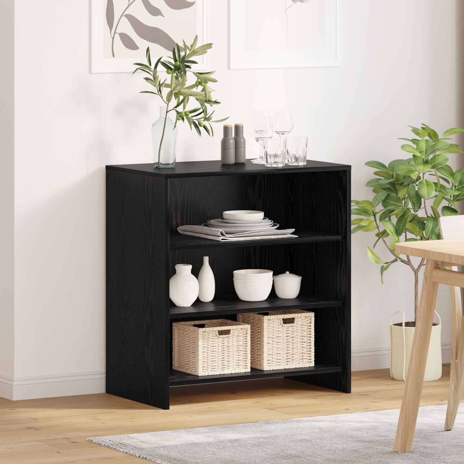 Sideboard Black 70 x 41 x 75 cm Engineered wood