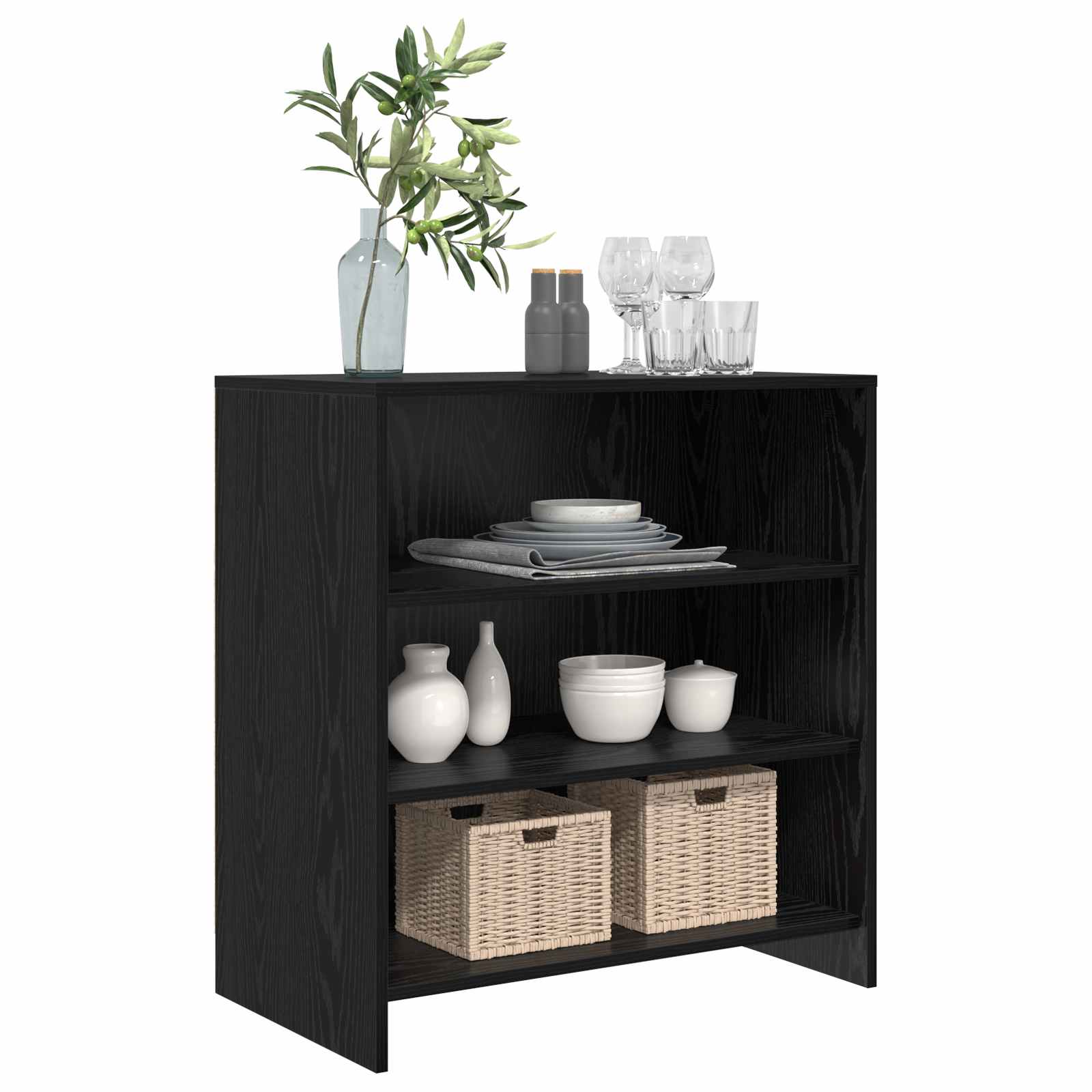Sideboard Black 70 x 41 x 75 cm Engineered wood