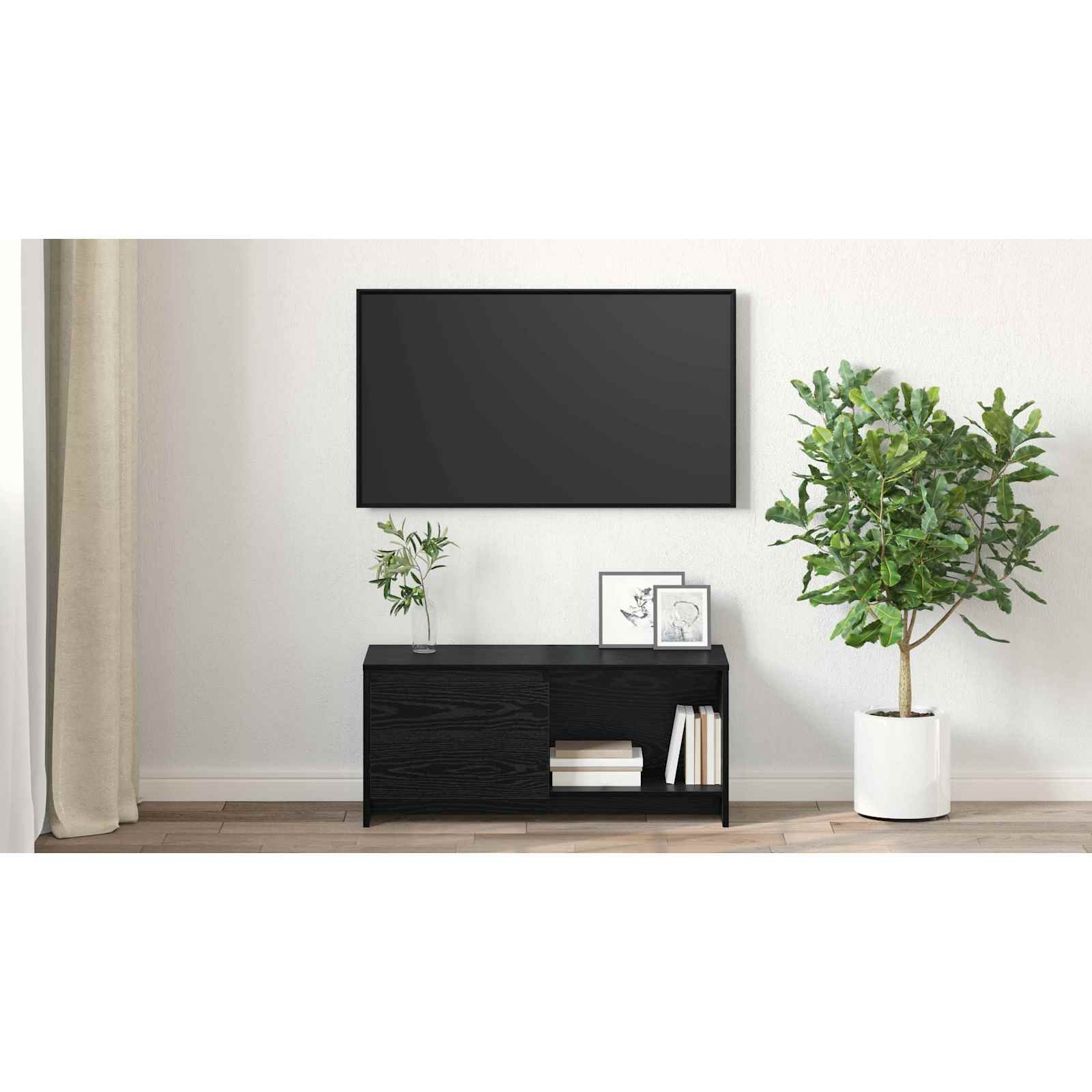 TV skapju komplekts Melns ozols 90 x 35 x 40 cm