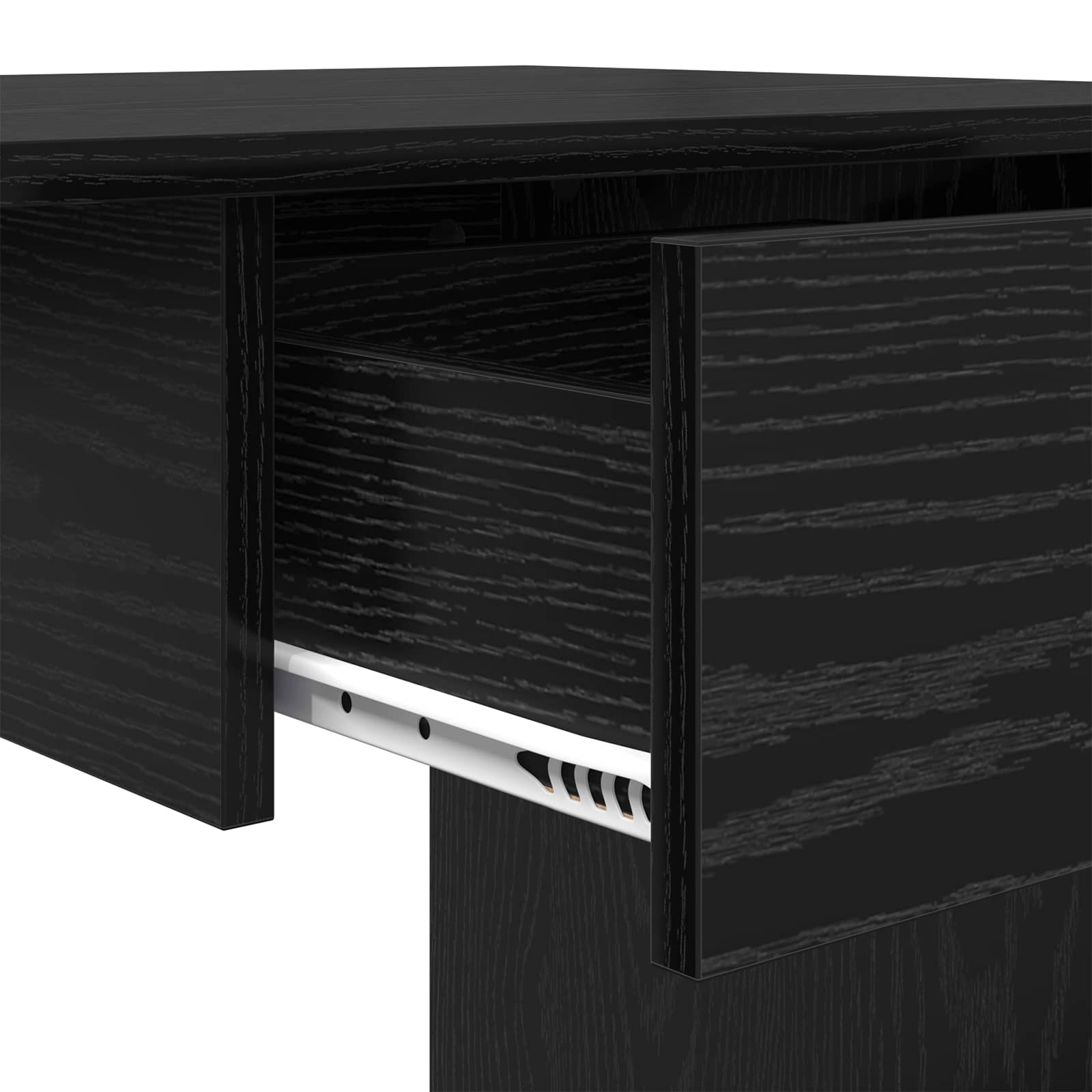 Table black oak 100 x 50 x 76 cm Engineered wood