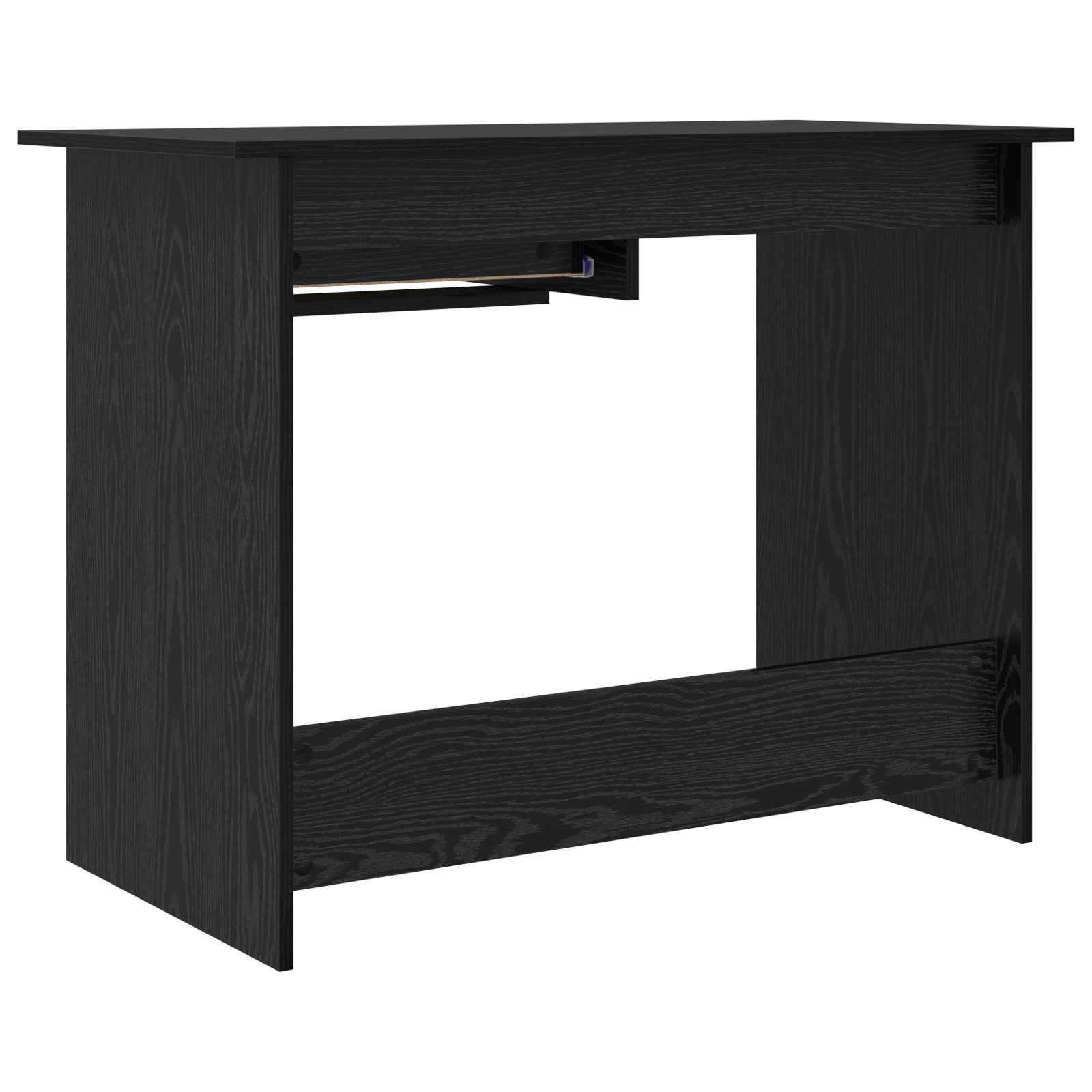 Table black oak 100 x 50 x 76 cm Engineered wood