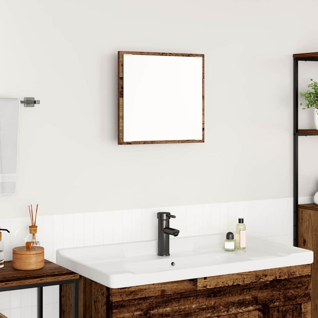 LED vonios veidrodis Sena mediena 40 x 8.5 x 37 cm