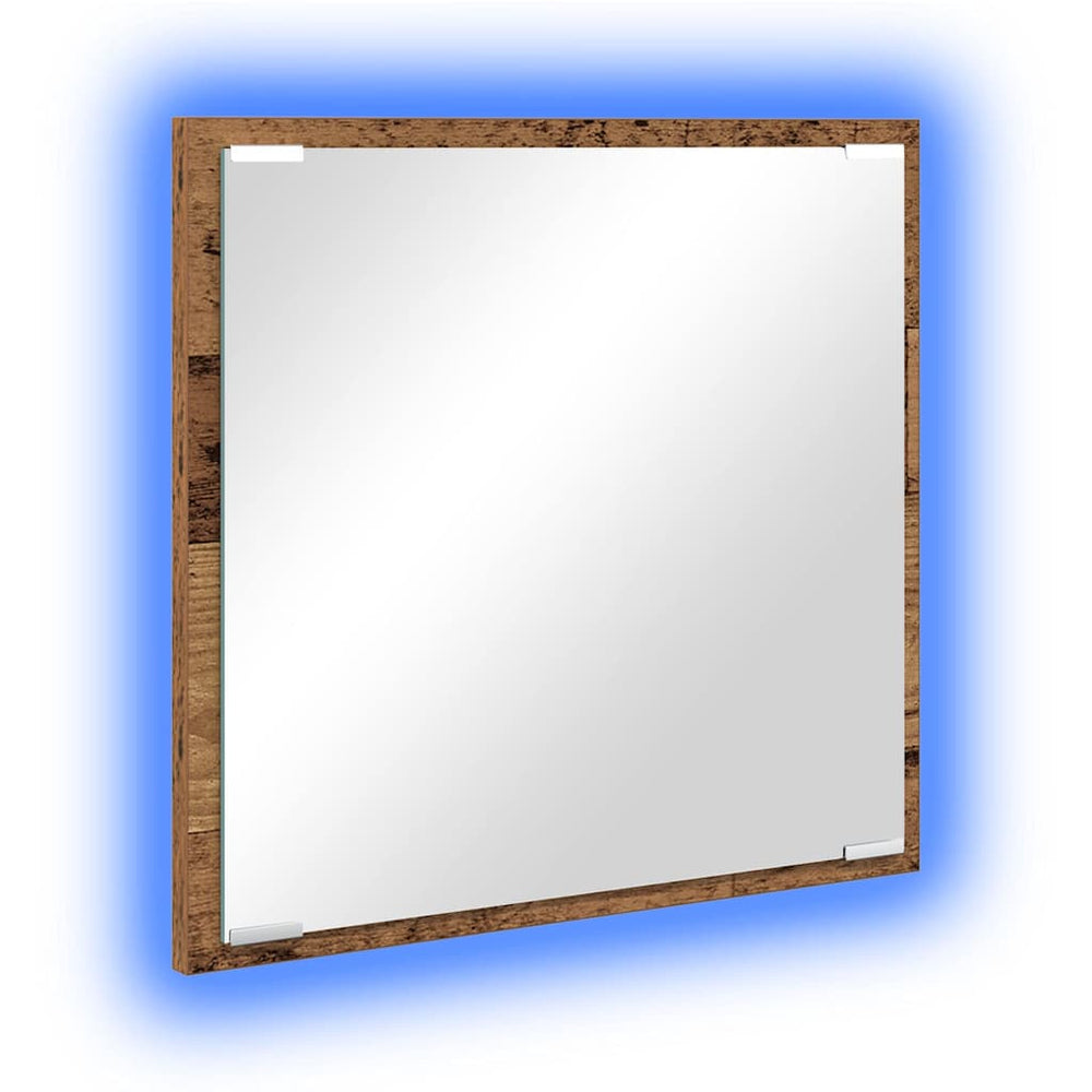 LED vonios veidrodis Senas medis 40x8.5x37 cm Apdirbtas medis