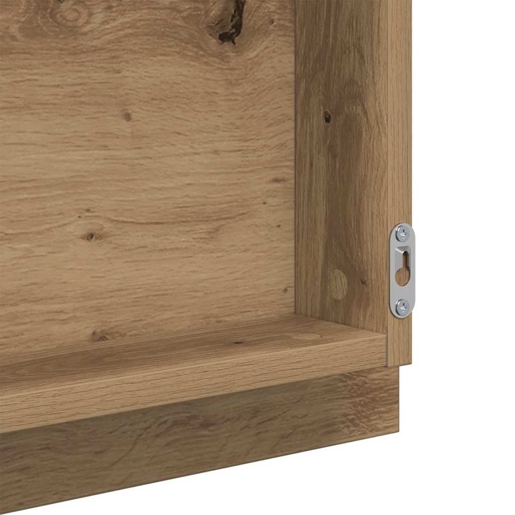 LED vonios veidrodis Ąžuolas 40x8.5x37 cm Inžinerinė mediena