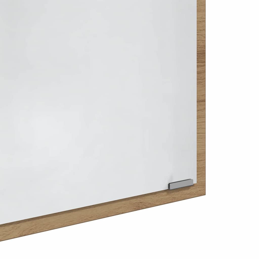 LED vonios veidrodis Ąžuolas 40x8.5x37 cm Inžinerinė mediena