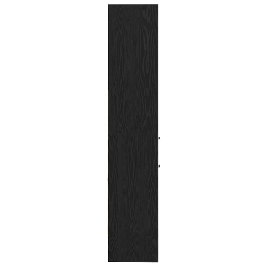 Knygų spinta juoda ąžuolo 40 x 35 x 180 cm Apdirbta mediena