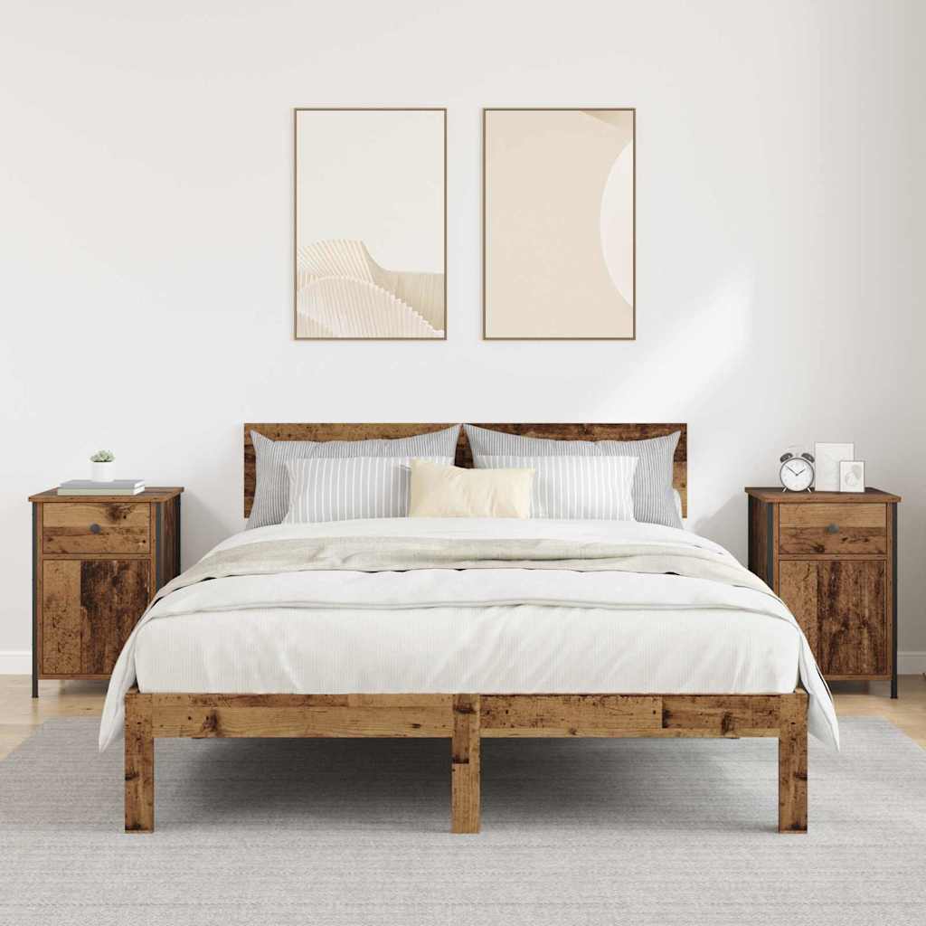 Šalia lovos spintelė 2 pcs Senas medis 40 x 42 x 60 cm