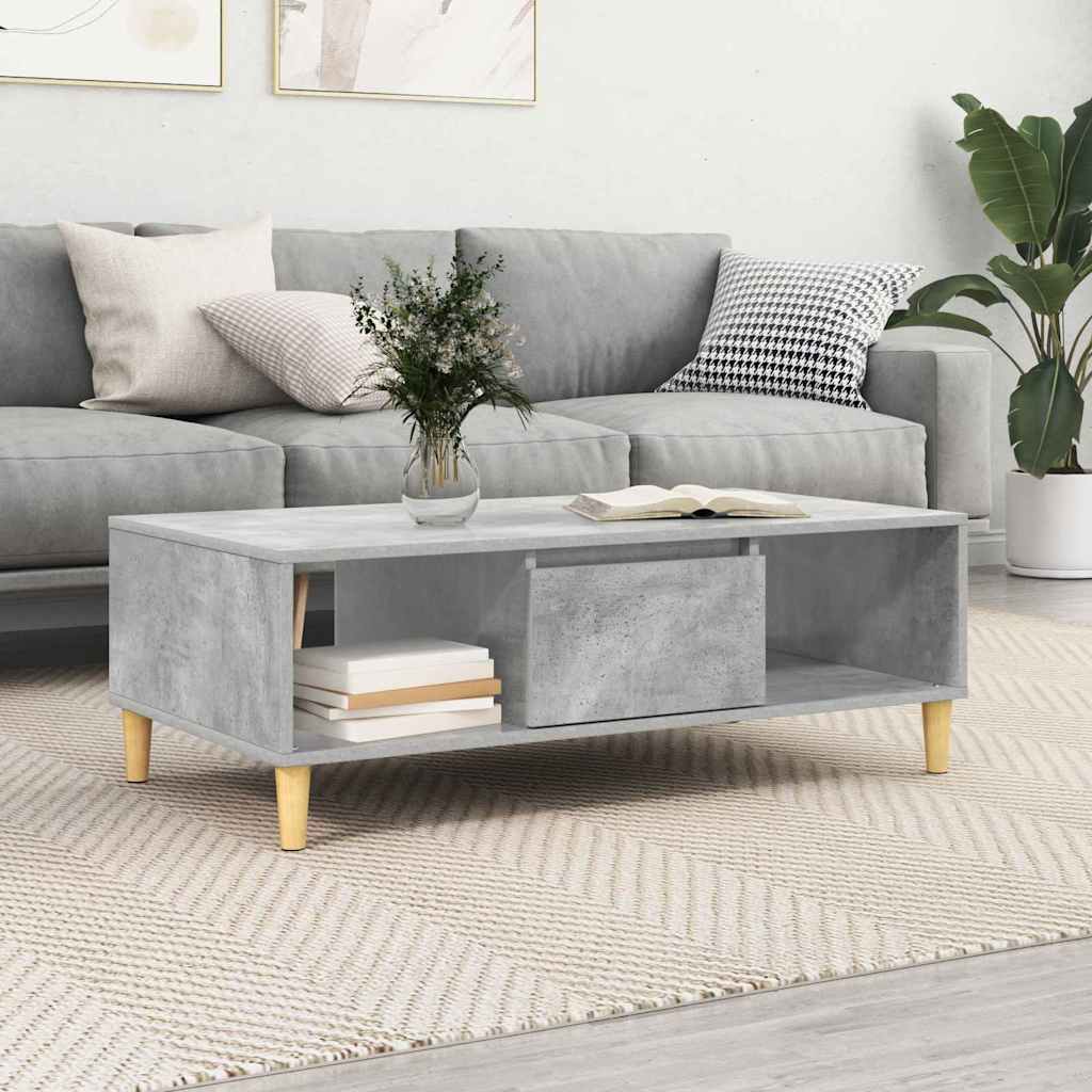 Kavos staliukas Betono pilka 103.5 x 60 x 35 cm