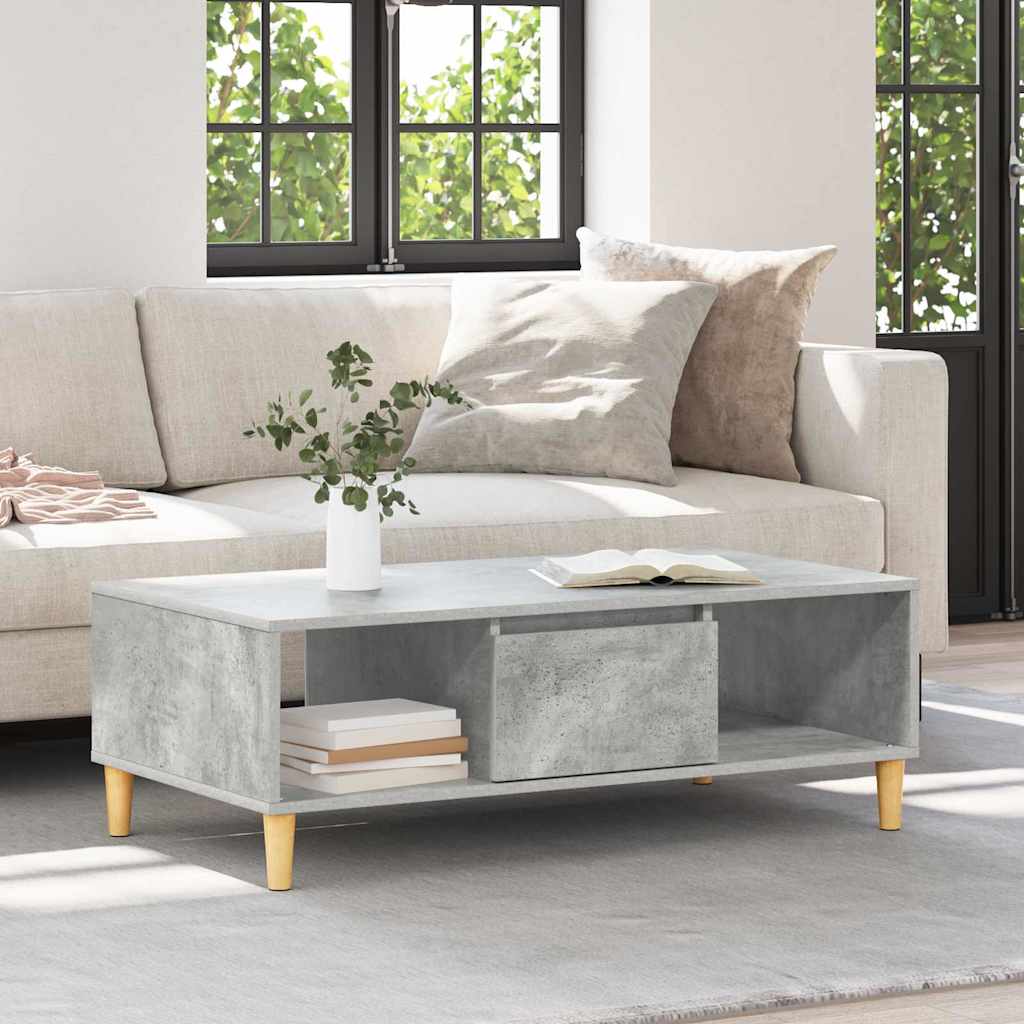 Kavos staliukas Betono pilka 103.5 x 60 x 35 cm