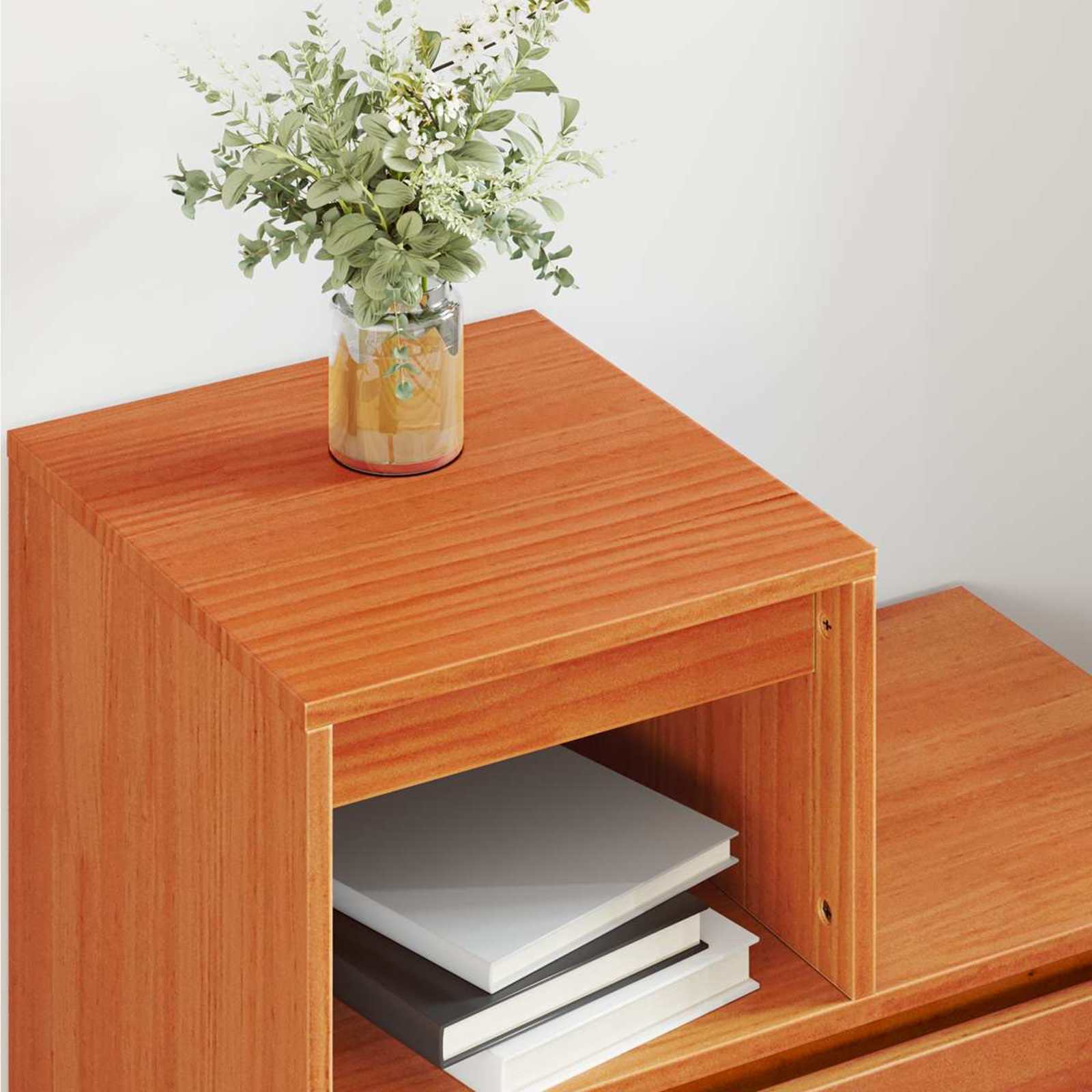 Šalia lovos spintelė 2 pcs Vaško ruda 60 x 34 x 51 cm