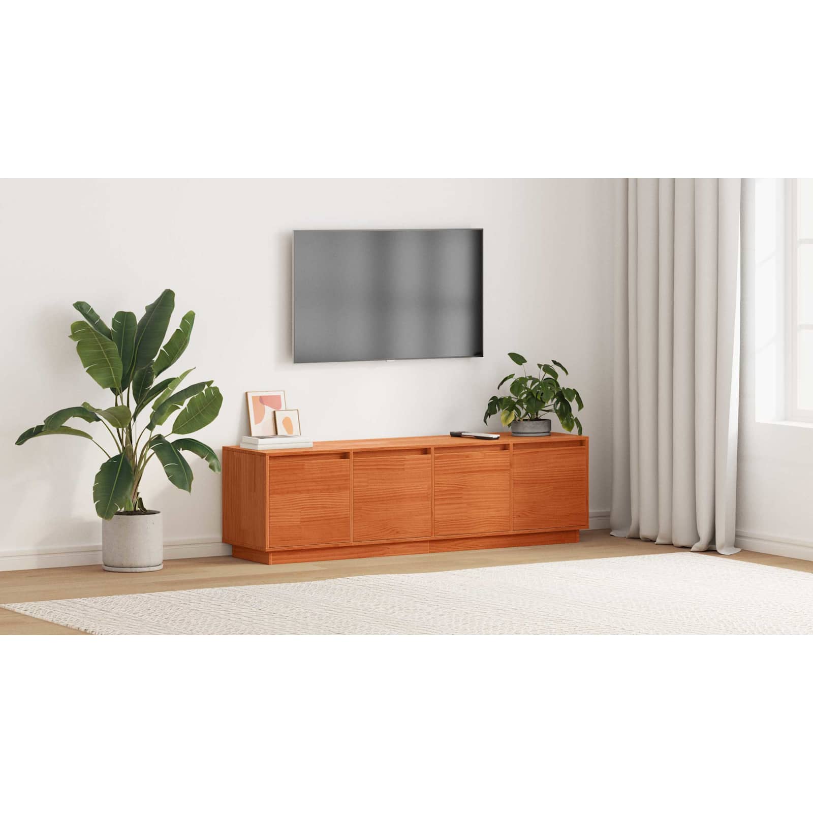 TV Cabinet Brown 156 x 37 x 45 cm Engineered Wood