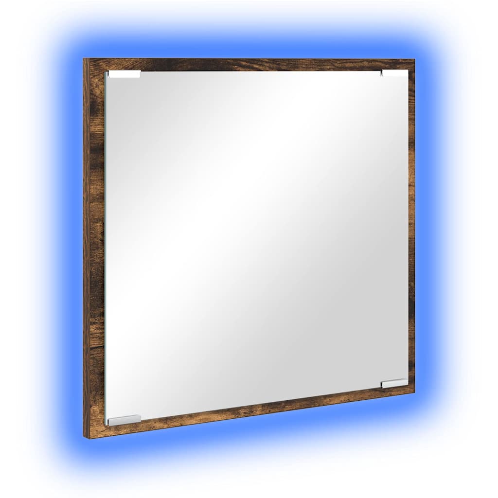 LED vonios veidrodis Rūkyta ąžuolas 40 x 8.5 x 37 cm