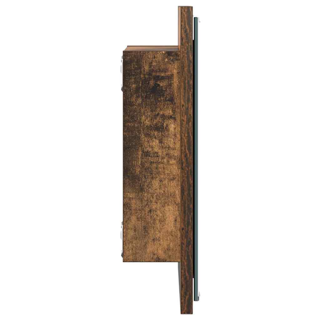LED vonios veidrodis Rūkyta ąžuolas 40 x 8.5 x 37 cm
