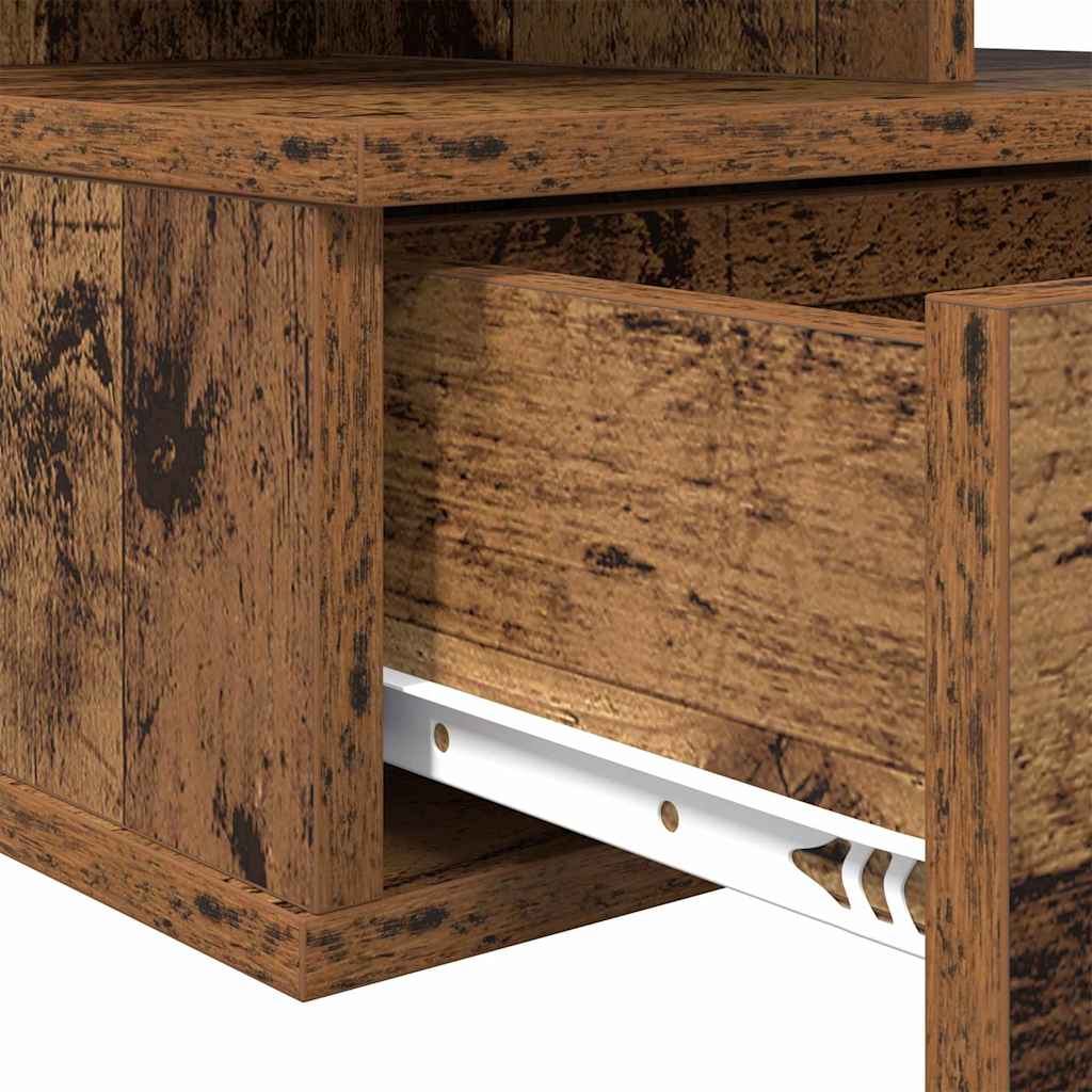 Floating Nightstands with Drawer 2 pcs Old Wood