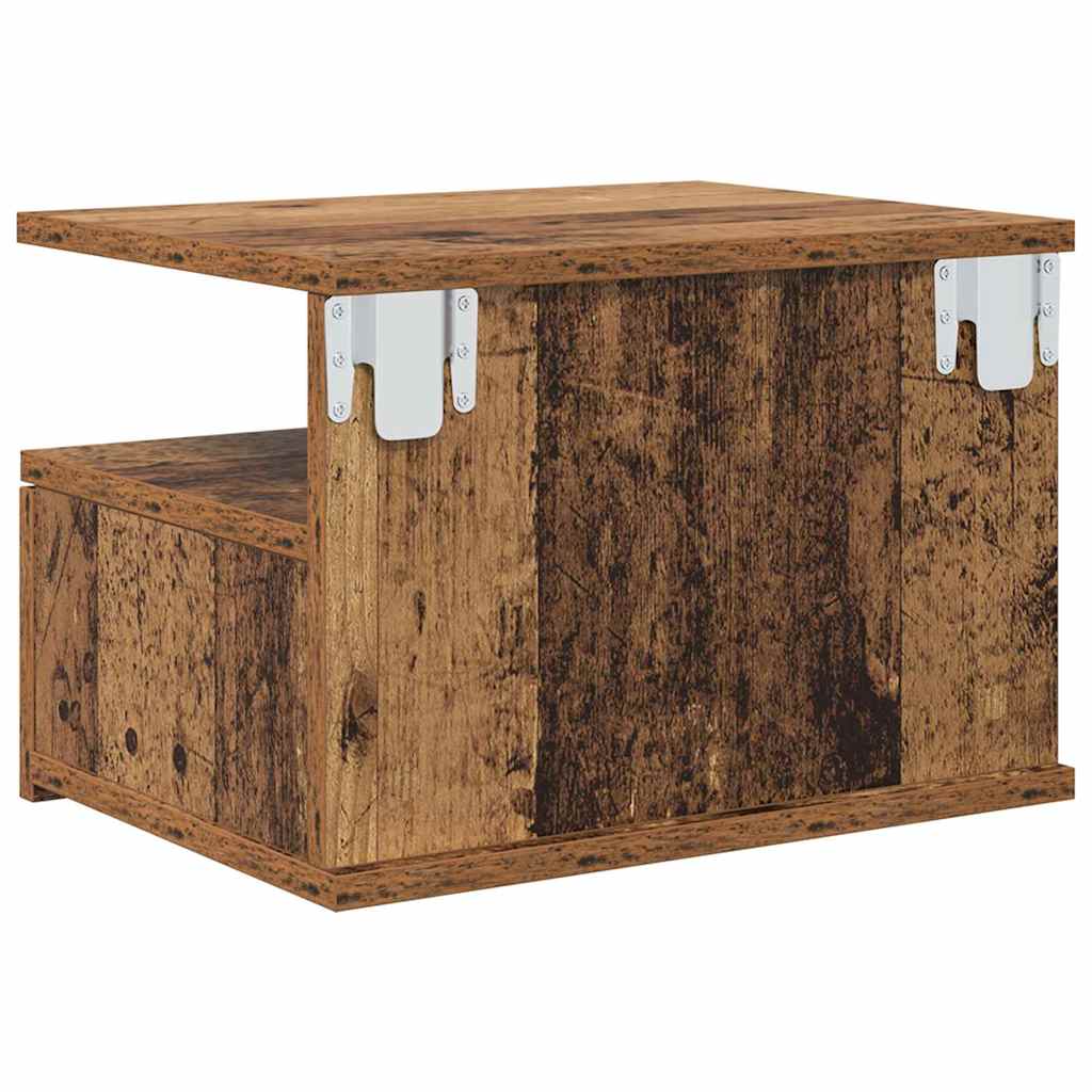 Floating Nightstands with Drawer 2 pcs Old Wood