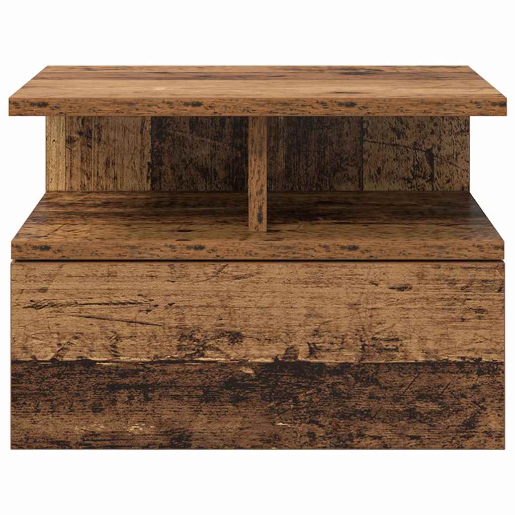 Floating Nightstands with Drawer 2 pcs Old Wood