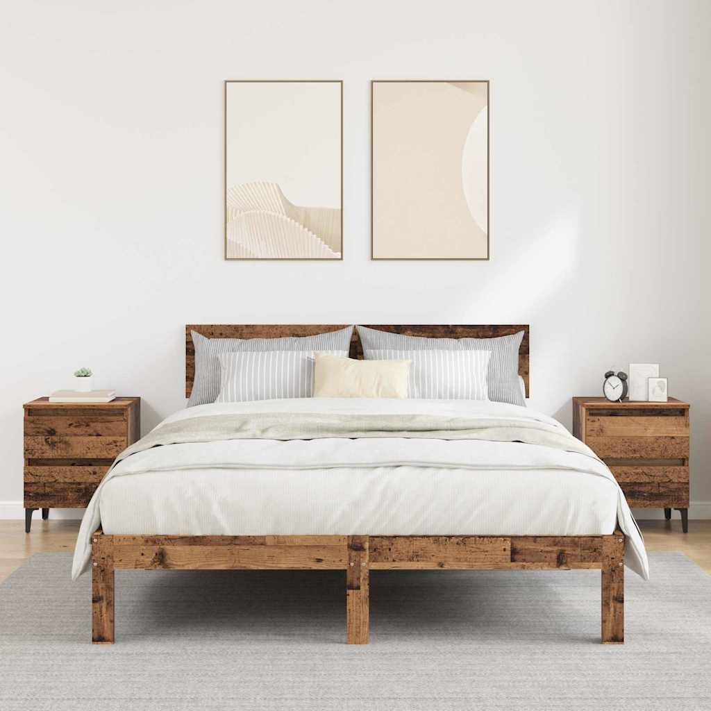 Šalia lovos spintelė 2 pcs Sena mediena 40 x 35 x 50 cm