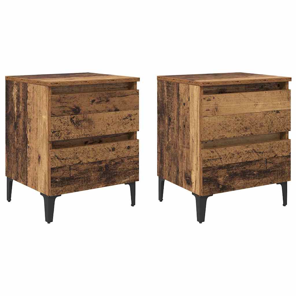 Šalia lovos spintelė 2 pcs Sena mediena 40 x 35 x 50 cm