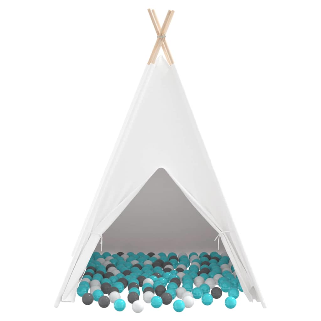 Teepee palapinė Balta 120 x 120 x 150 cm Audinys ir Plastikas