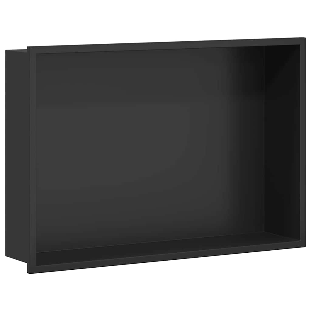 Dušo niša Juoda 45 x 30 x 9,5 cm Nerūdijantis Plienas