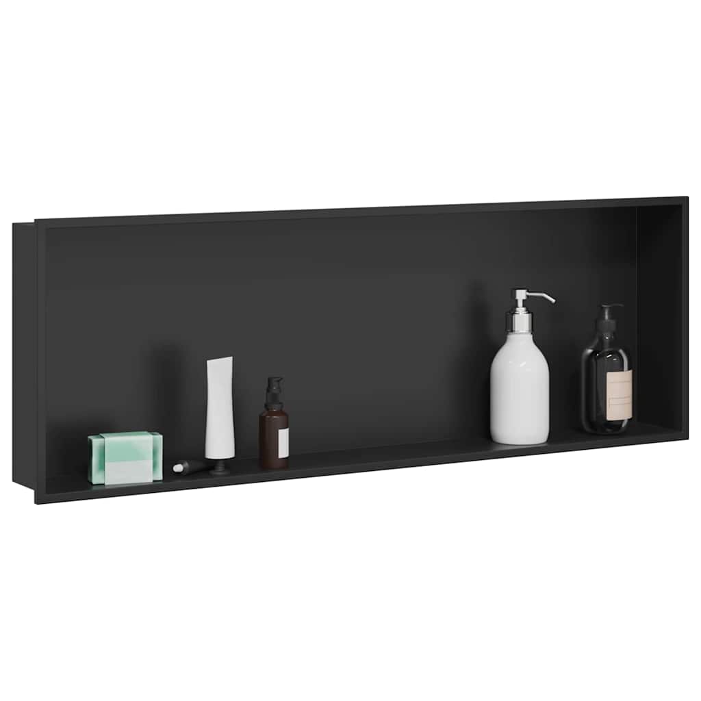 Dušo niša Juoda 90 x 30 x 9.5 cm Nerūdijantis Plienas