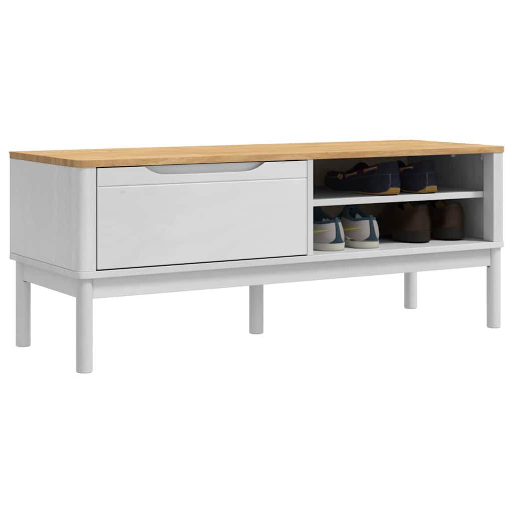 Koridoriaus suolelis Balta 115 x 40 x 45 cm Kietas pušies medis