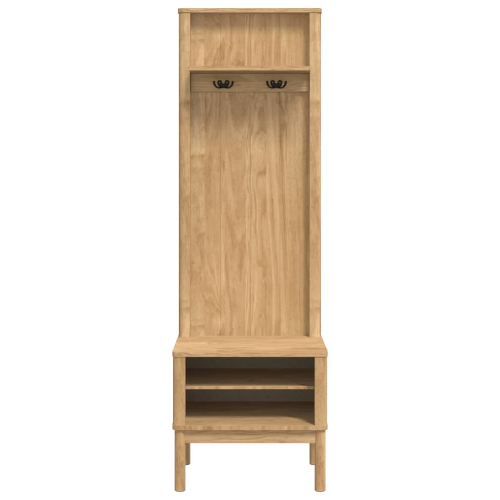 Hallway cabinet FLORO Waxed brown 50 x 40 x 158 cm