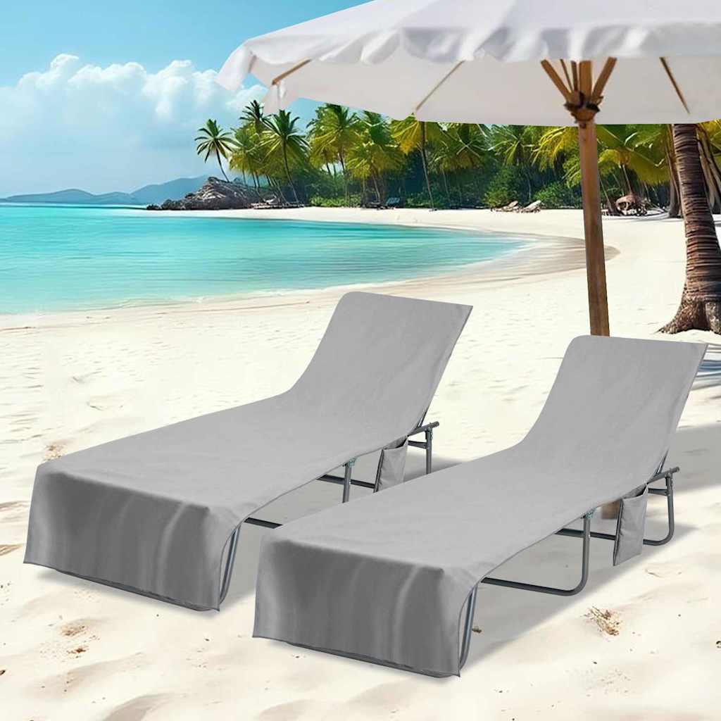 Gulinčio rankšluosčiai 2 pcs Tamsiai pilka 210 x 75 cm