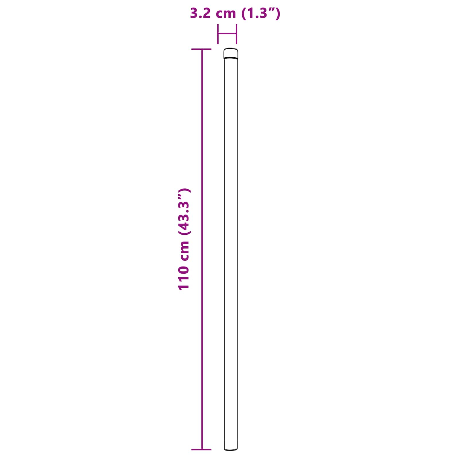 Tvorelės stulpas 12 pcs Žalia 110 cm