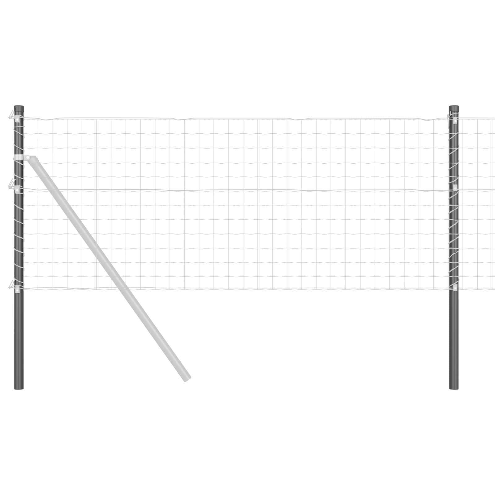 Tvorelės stulpas 12 pcs Pilka 50 cm