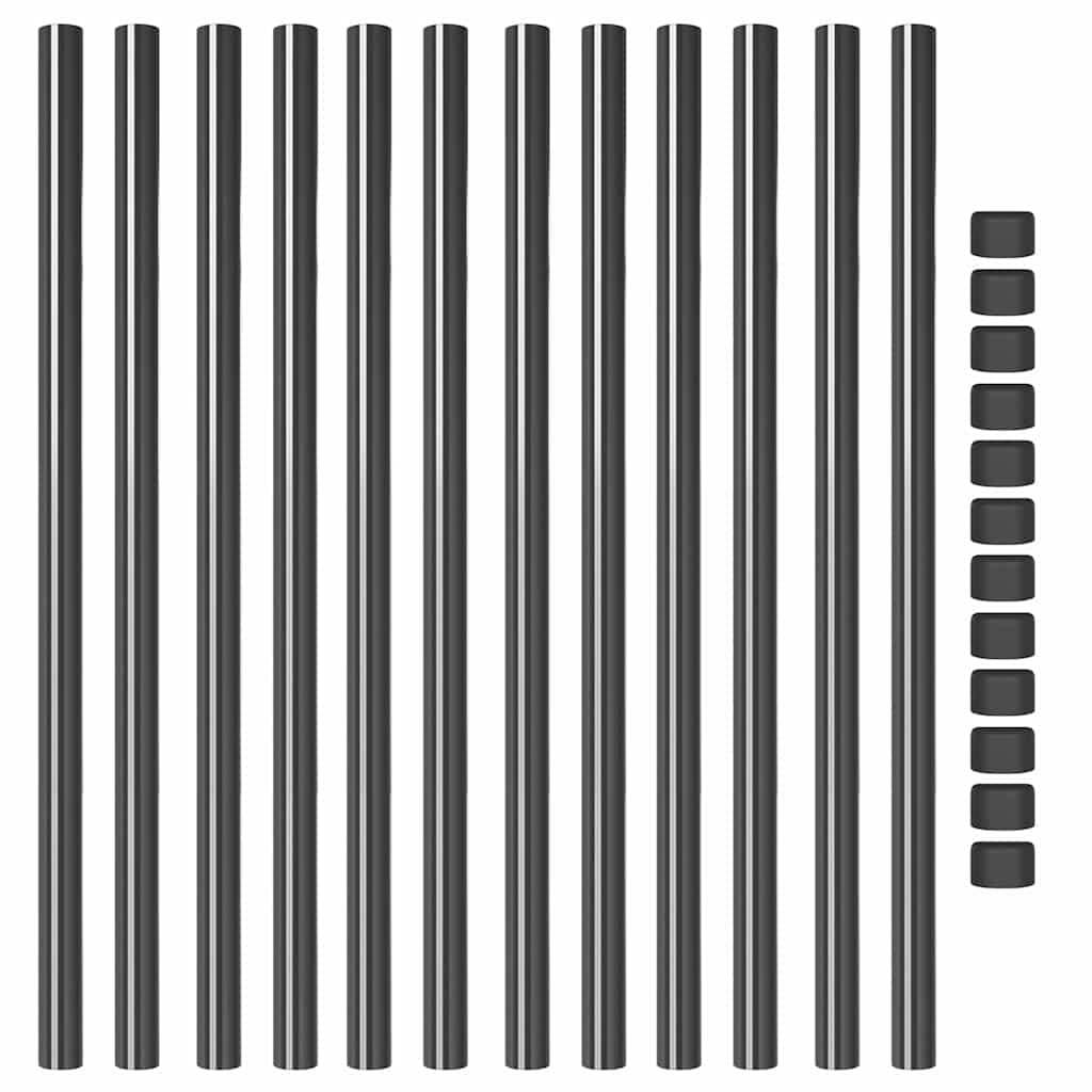 Tvorelės stulpas 12 pcs Pilka 110 cm