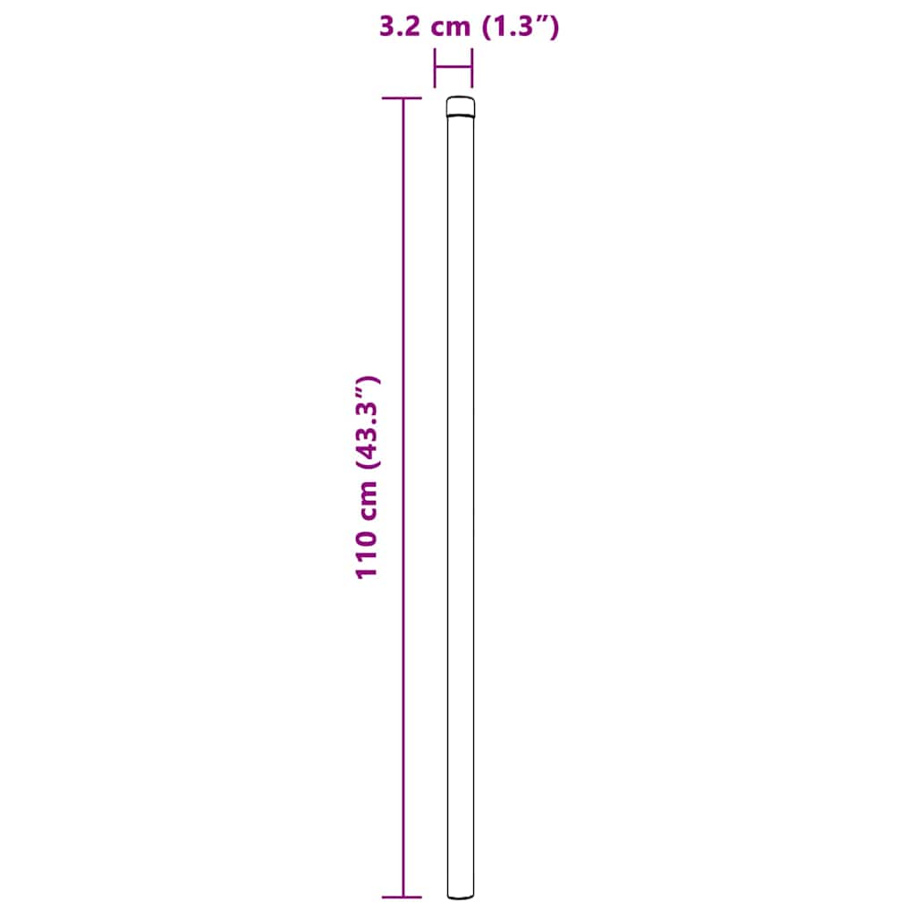 Tvorelės stulpas 12 pcs Pilka 110 cm