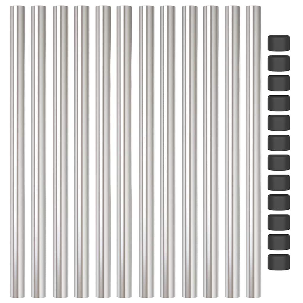 Tvorelės stulpas 12 pcs Sidabro 60 cm