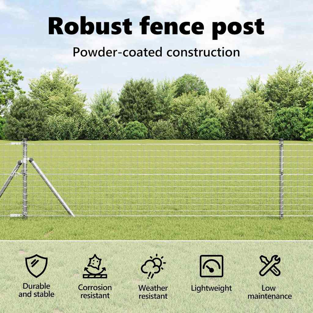 Tvorelės stulpas 12 pcs Sidabro 90 cm