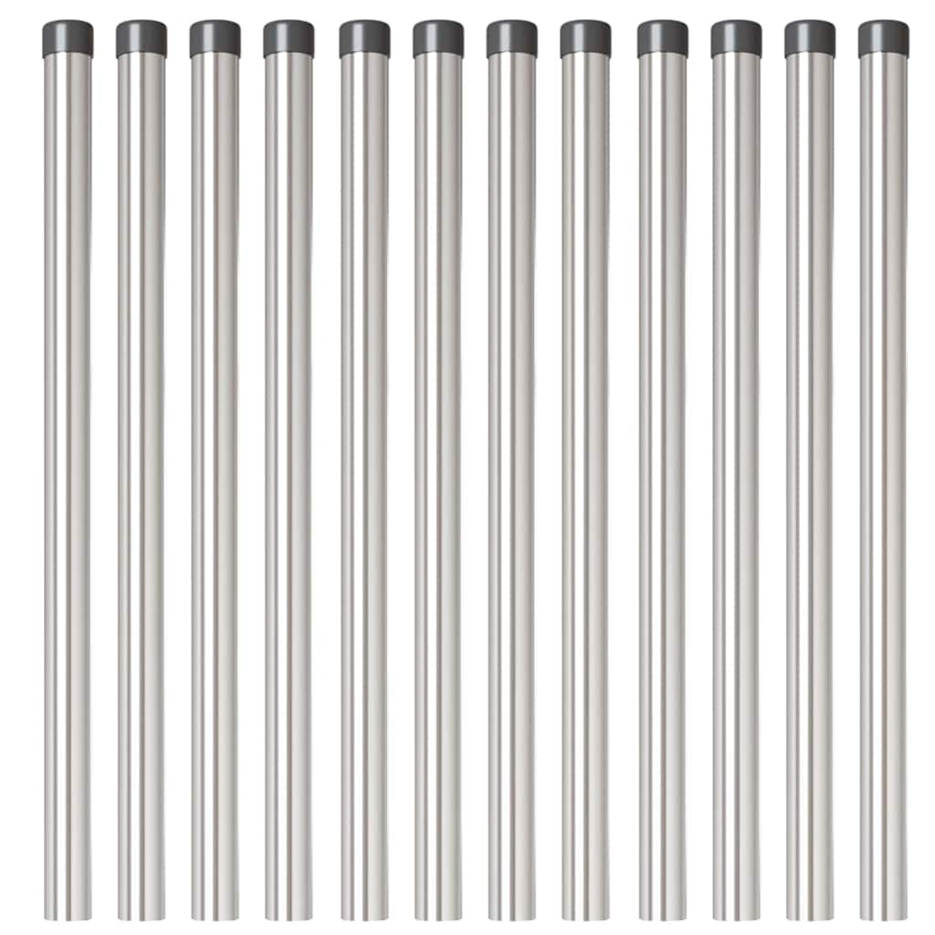 Tvorelės stulpas 12 pcs Sidabro 90 cm