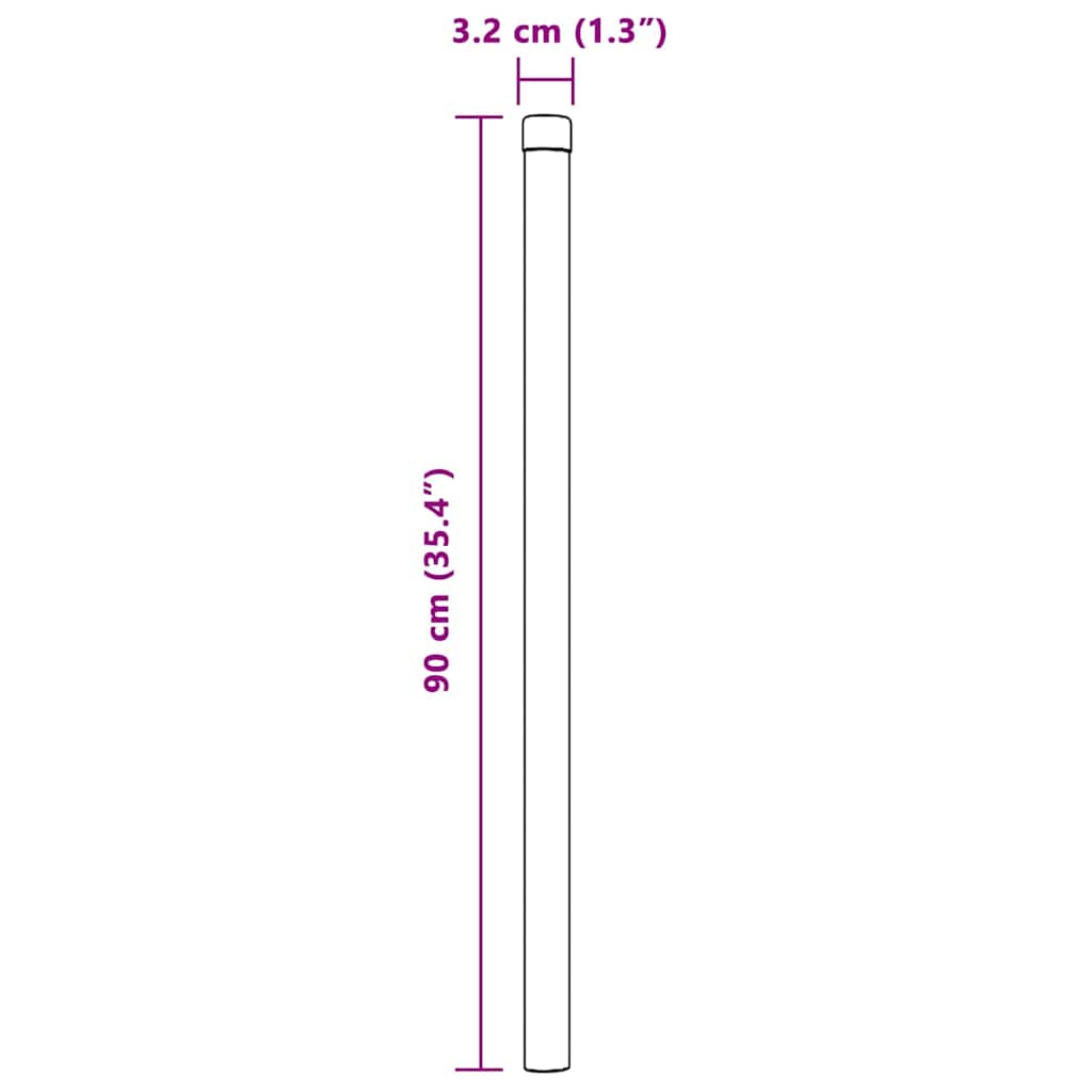Tvorelės stulpas 12 pcs Sidabro 90 cm