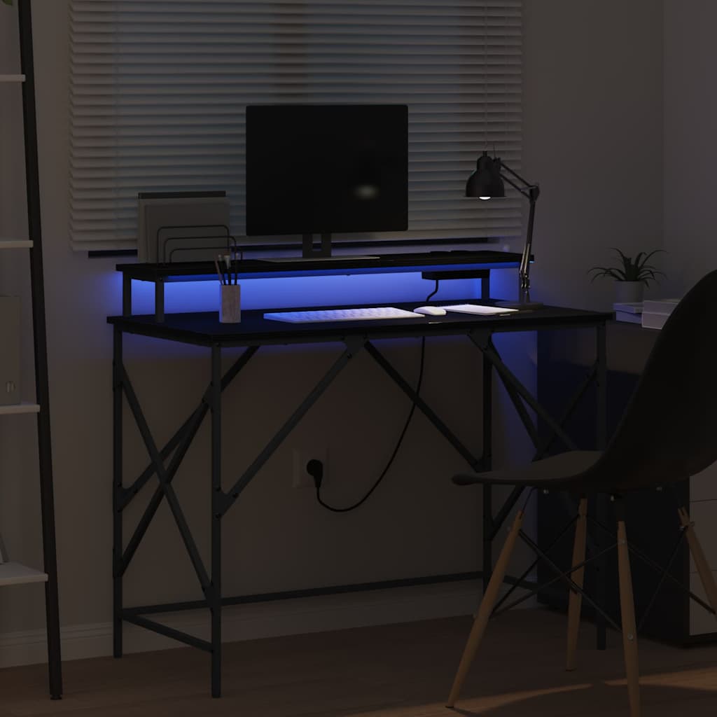 Black oak table 100 x 50 x 86.5 cm Engineered wood